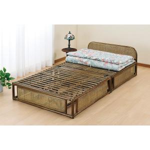 アジアン家具 籐(ラタン)シングルベッド、フレームのみ アジアン