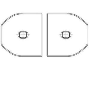 TOTO 風呂ふた 165クレイドル軽量蓋2枚 【EKKS7BKAA22WN】 : 建材と住