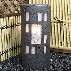 信楽焼 風の水琴洞夢 短冊 癒しのあかりと風鈴の音色が幻想的な空間を