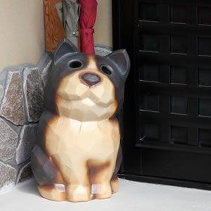 傘立て 陶器 信楽焼 おしゃれ いぬ 犬 イヌ 傘入れ モダン シンプル