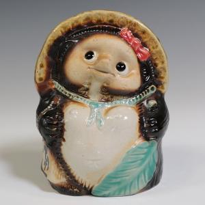 信楽焼 ビリケン狸(黒) BIRIKENN ビリケン様 たぬき タヌキ 狸 開運