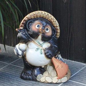 信楽焼 たぬき 狸 置き物 インテリア 大型 オブジェ 家具 陶器製 商売