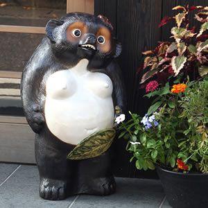 信楽焼 20号メス狸 たぬき タヌキ 開運 縁起物 可愛い 陶器 商売繁盛