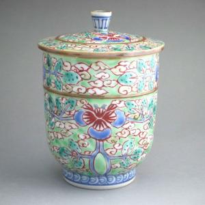 京焼 清水焼 色彩牡丹夫婦湯呑 蓋付 : 松韻堂 Yahoo!店 - 通販 - Yahoo