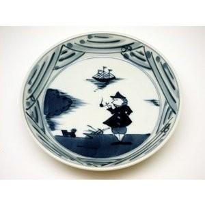 有田焼 しん窯 青花 長崎紋 渕上り5寸皿 : 神楽坂のうつわ屋さん 陶