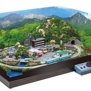 Nゲージ ジオラマ 鉄道 模型 「 想い出 鉄道 山間の街 」 119系 飯田線