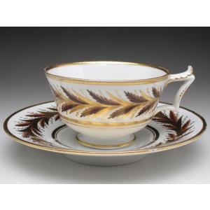 コウルドン 藍縁金彩花絵 トリオ カップ＆ソーサー＆プレート