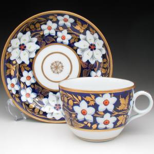 コウルドン 金彩薔薇絵 ダブルハンドル カップ＆ソーサー アンティーク