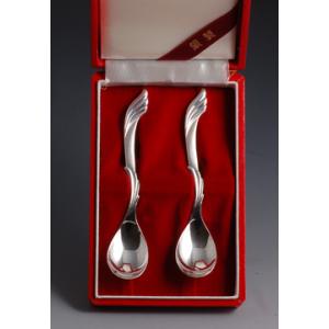 銀製カトラリー「松・竹・梅」三種類スプーンセット : 銀食器・銀製器