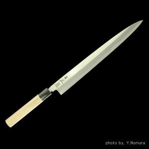 在庫限り品】正本総本店 MASAMOTO本霞・玉白鋼 柳刃刺身庖刀 包丁