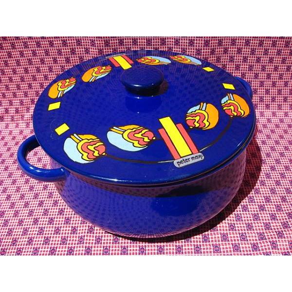ビンテージ60's○Peter Maxホーロー鍋青○230626i13-otclctピーター