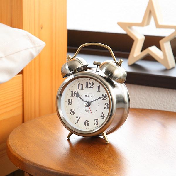 目覚まし時計 置き時計 ツインベルアラームクロック （ 目覚し時計
