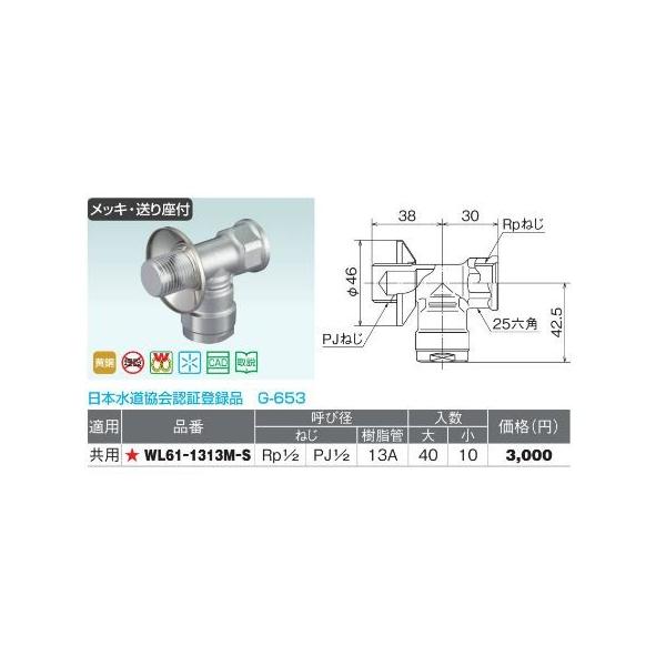 オンダ製作所【WL61-1313M-S】ダブルロックジョイント WL61型 プラグ付