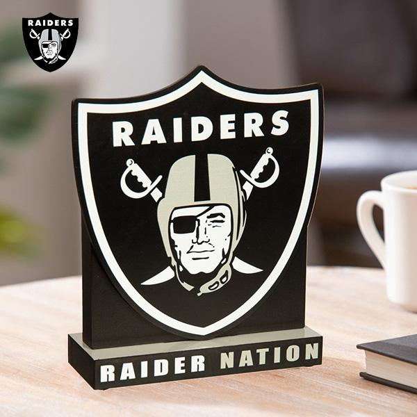 レイダース オブジェ 木製 RAIDER NATION NFL RAIDERS マスコット ロゴ