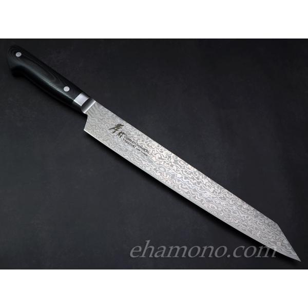 堺孝行 コアレスダマスカス 剣型（切付）柳刃260 ブラックマイカルタ