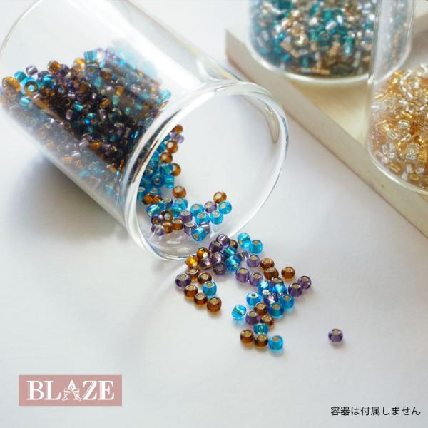 BLAZE ガラスビーズ 【約15g入り】ガラス製 シードビーズ 丸大 銀引き