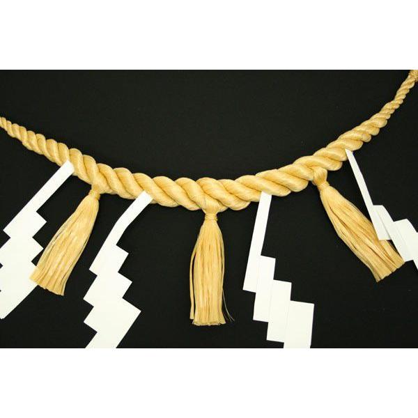 神棚 神具 注連縄(しめ縄 〆縄)：鼓胴型(こどう型) 2尺サイズ(化繊