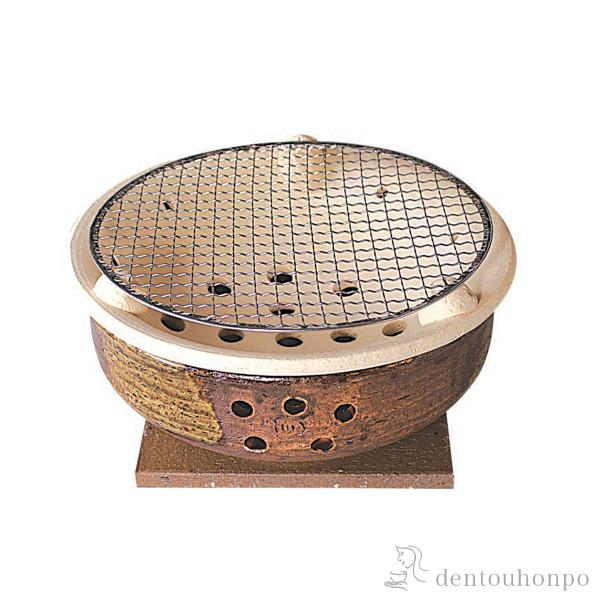 長谷園 水コンロ 炭鉢 中（2〜4人用） 炭火・陶敷板・金網付き ( 長谷
