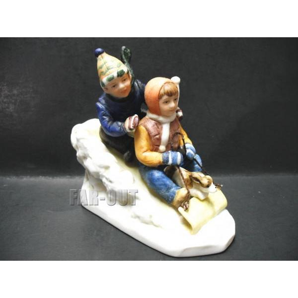 ノーマン・ロックウェル Downhill Racer 兄弟でソリ滑り スモール