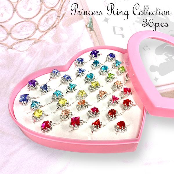 プリンセスリングコレクション 36ピース ジュエリー 指輪 セット