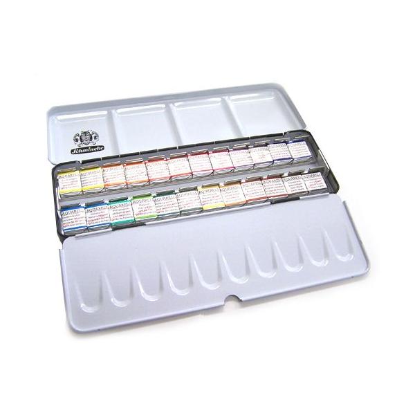 シュミンケ ホラダム 固形水彩絵具 ハーフパン24色セット : カワチ画材