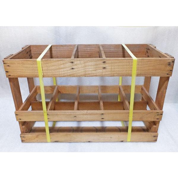 木箱ケース 1800ml瓶×10本入り用 昭和レトロ風 インテリア : 上方