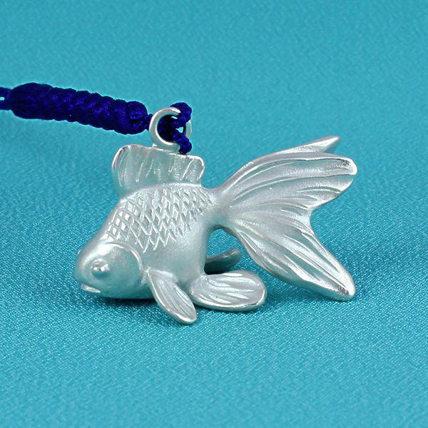 根付（銀製）金魚・きんぎょ・キンギョ 大 : 京都工芸舎 Yahoo!店