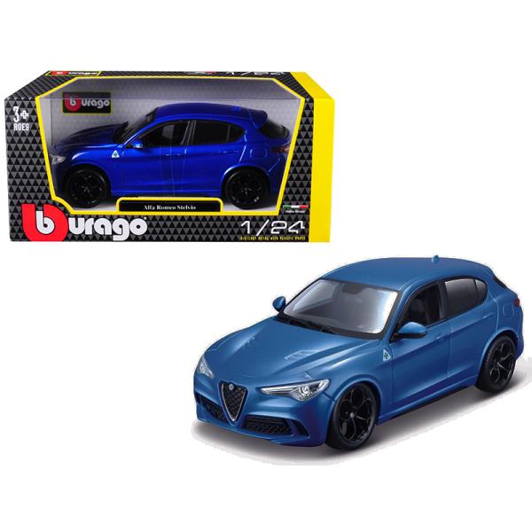 ミニカー 1/24 アルファロメオ ステルヴィオ 青 Alfa Romeo Stelvio