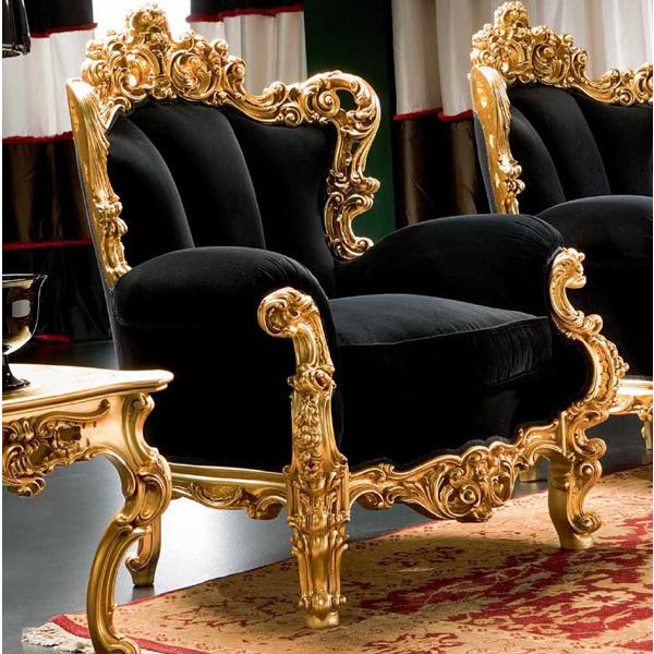 シリック 家具 1Pソファ EOLO 843 ヨーロピアン アンティーク 猫脚