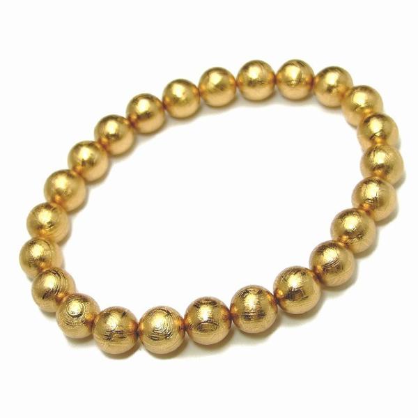 ≪24199≫鑑別書付き ギベオン 鉄隕石 金色 ゴールド 8mm 5A