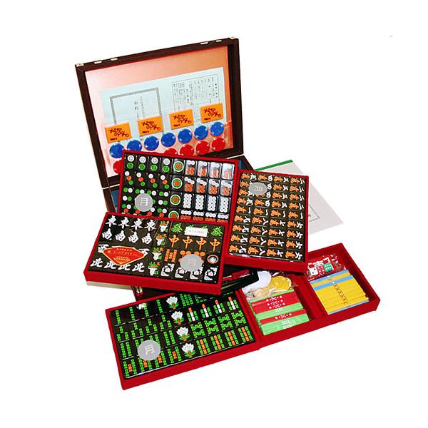 送料無料！高級麻雀牌販売】オールブラック 麻雀牌 月（つき