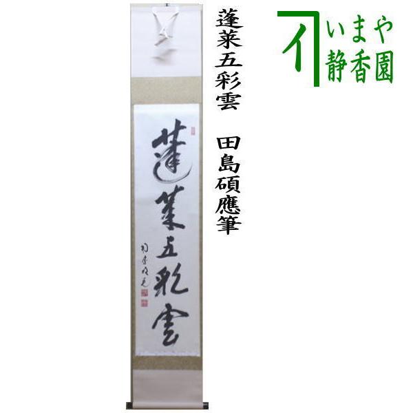 茶道具 掛軸 掛け軸 一行 蓬莱五彩雲 田島碩應筆 茶道 : 茶道具いまや