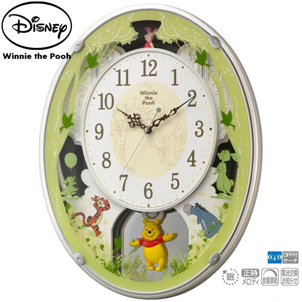 Disney（ディズニー） くまのプーさん M523 4MN523MC03 電波 掛 振り子