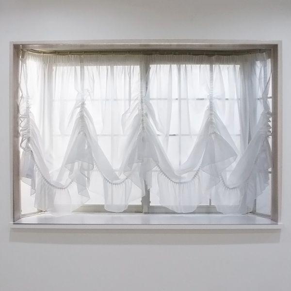 友安製作所 出窓 スタイルレースカーテン バルーンカーテン オーダー