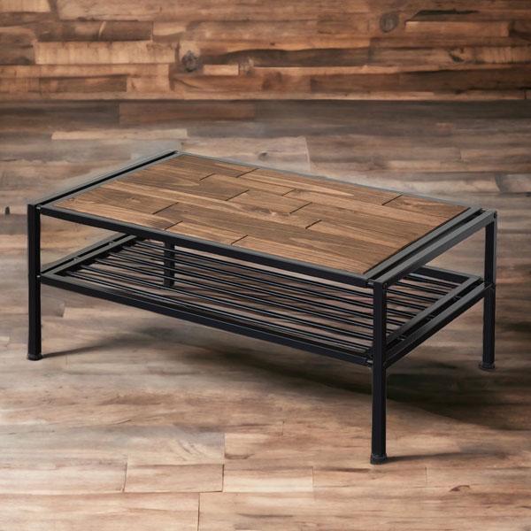 テーブル おしゃれ 木製 木 ローテーブル ブルックリン 男前