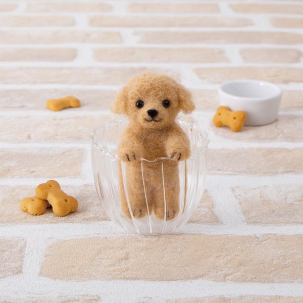 ニードルフェルトキット ふわふわ羊毛でつくる、フェルト犬&フェルト猫