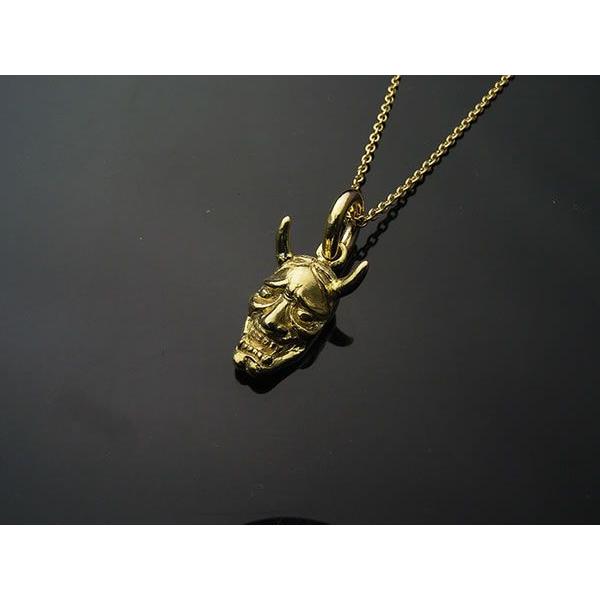 18Kイエローゴールド】18金製の小般若ペンダントトップ！ 【和柄