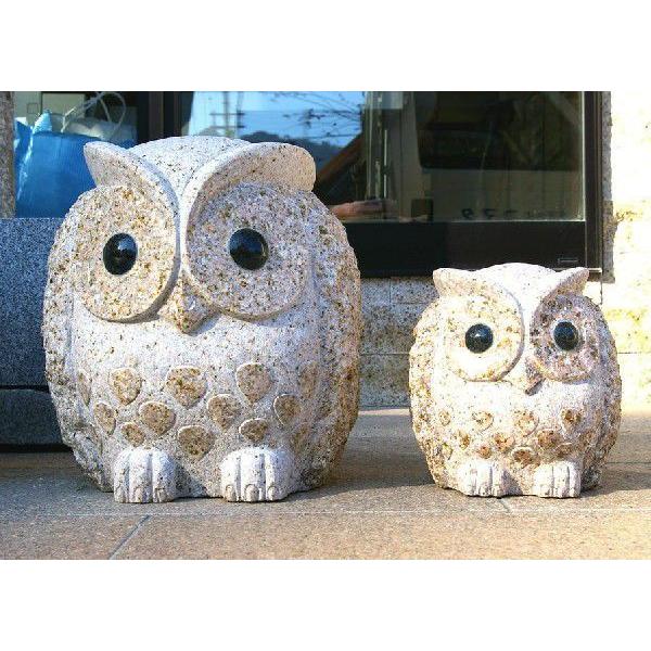 石のふくろう お招きふくろう 小サイズ 送料無料 玄関やお店の軒先に