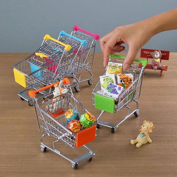 インテリア 置物 ミニチュアカート 小物入れ ショッピングカート