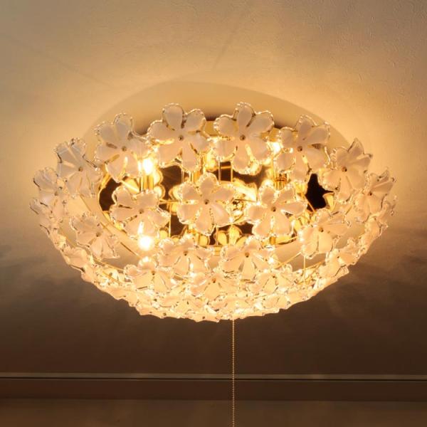 キシマ（KISHIMA） シャンデリア 5灯 花 シーリングライト LED 照明