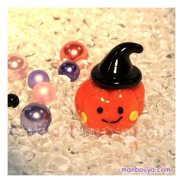 ハロウィン かぼちゃ 置物 ガラス細工 ミニチュア グラススクエア プチ