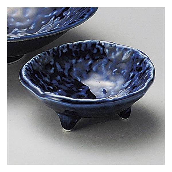 藍紺岩清水千代久 和食器 刺身用千代久 業務用 約8.6cm さしみ用 お