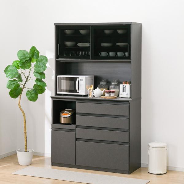 ニトリ（NITORI） 幅120cm キッチンボード(SP201 120KB GY) 食器棚