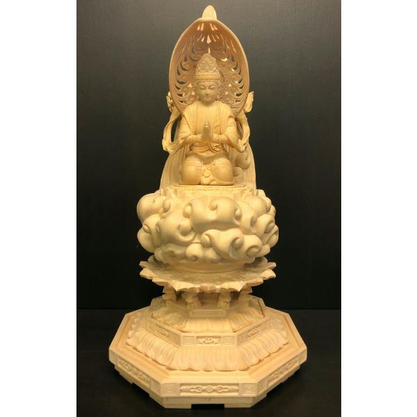 脇士 勢至菩薩 木地仕立 品番W-5（阿弥陀如来4寸 G-1 適合サイズ