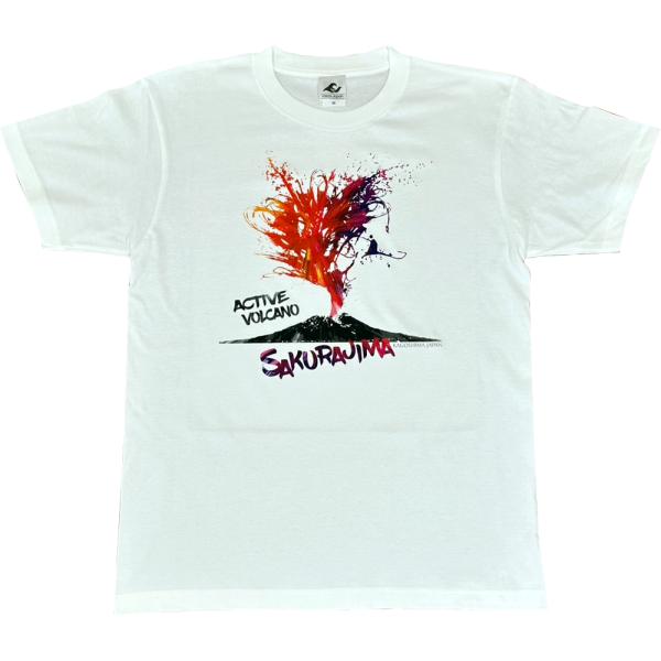薩摩Tシャツ 「 ACTIVE VOLCANO 」 鹿児島Tシャツ 半袖 薩摩 桜島