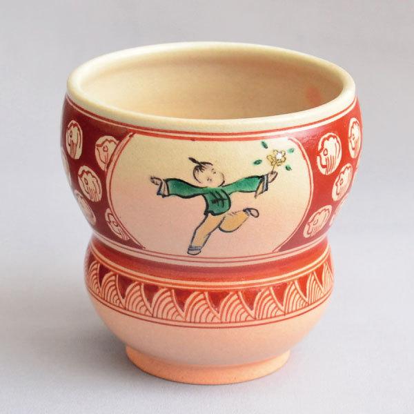 火入 茶道具 堀野証嗣 作 萬古赤絵火入 : 茶道具専門店 (有)菊池商店