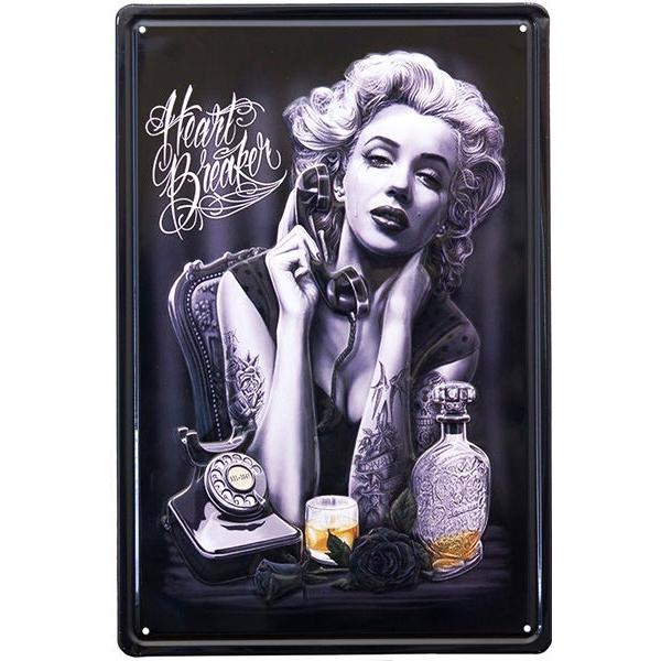 マリリンモンロー ブリキ看板 アメリカン雑貨 アンティーク メタル