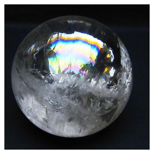1.4Kg 虹入り ヒマラヤ水晶 丸玉 100mm t62-16330 : 誠安天然石専門店
