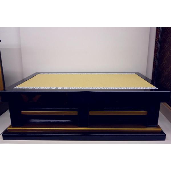 端午の節句☆飾り台単品☆30号 組み立て式黒塗り畳台 嵐山(横幅90