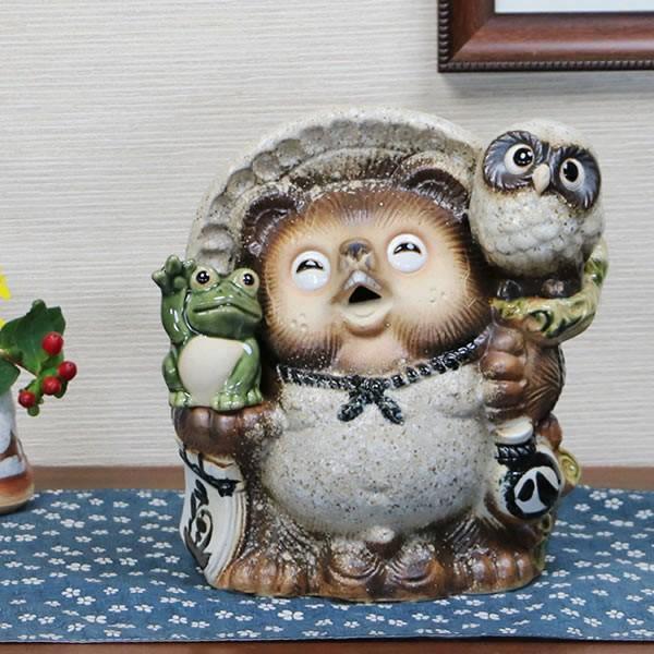 信楽焼 9号古信楽満願成就狸(笑い目) たぬき 狸 開運 縁起物 可愛い